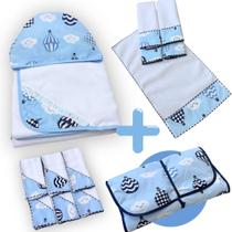 Kit Bebê 13 Peças 1 Toalha de Banho Forrada + 6 Fraldinha Pano de Boca + 5 Toalhinhas Higiênicas + 1 Kit Bebê 13 Peças 1 Toalha de Banho Forrada + 6 Fraldinha Pano de Boca + 5 Toalhinhas Higiênicas + 1