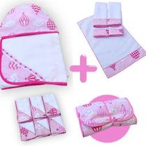 Kit Bebê 13 Peças 1 Toalha de Banho Forrada + 6 Fraldinha Pano de Boca + 5 Toalhinhas Higiênicas + 1 Kit Bebê 13 Peças 1 Toalha de Banho Forrada + 6 Fraldinha Pano de Boca + 5 Toalhinhas Higiênicas + 1