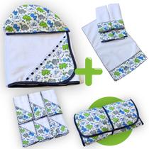 Kit Bebê 13 Peças 1 Toalha de Banho Forrada + 6 Fraldinha Pano de Boca + 5 Toalhinhas Higiênicas + 1 Kit Bebê 13 Peças 1 Toalha de Banho Forrada + 6 Fraldinha Pano de Boca + 5 Toalhinhas Higiênicas + 1