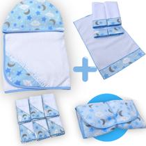 Kit Bebê 13 Peças 1 Toalha de Banho Forrada + 6 Fraldinha Pano de Boca + 5 Toalhinhas Higiênicas + 1 Kit Bebê 13 Peças 1 Toalha de Banho Forrada + 6 Fraldinha Pano de Boca + 5 Toalhinhas Higiênicas + 1