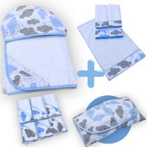 Kit Bebê 13 Peças 1 Toalha de Banho Forrada + 6 Fraldinha Pano de Boca + 5 Toalhinhas Higiênicas + 1 Kit Bebê 13 Peças 1 Toalha de Banho Forrada + 6 Fraldinha Pano de Boca + 5 Toalhinhas Higiênicas + 1