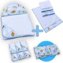 Kit Bebê 13 Peças 1 Toalha de Banho Forrada + 6 Fraldinha Pano de Boca + 5 Toalhinhas Higiênicas + 1 Kit Bebê 13 Peças 1 Toalha de Banho Forrada + 6 Fraldinha Pano de Boca + 5 Toalhinhas Higiênicas + 1