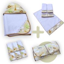 Kit Bebê 13 Peças 1 Toalha de Banho Forrada + 6 Fraldinha Pano de Boca + 5 Toalhinhas Higiênicas + 1 Kit Bebê 13 Peças 1 Toalha de Banho Forrada + 6 Fraldinha Pano de Boca + 5 Toalhinhas Higiênicas + 1