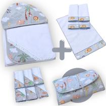 Kit Bebê 13 Peças 1 Toalha de Banho Forrada + 6 Fraldinha Pano de Boca + 5 Toalhinhas Higiênicas + 1 Kit Bebê 13 Peças 1 Toalha de Banho Forrada + 6 Fraldinha Pano de Boca + 5 Toalhinhas Higiênicas + 1