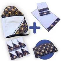 Kit Bebê 13 Peças 1 Toalha de Banho Forrada + 6 Fraldinha Pano de Boca + 5 Toalhinhas Higiênicas + 1 Kit Bebê 13 Peças 1 Toalha de Banho Forrada + 6 Fraldinha Pano de Boca + 5 Toalhinhas Higiênicas + 1