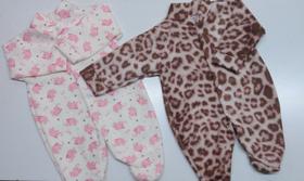 Kit bebê 2 macacões estampados fem Tam: G-M