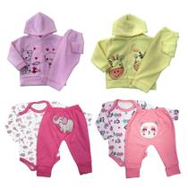 Kit Bebê 8 Pças Body e Mijão Bumbum Bordado e Conjuntos Soft Kit Bebê 8 Pças Body e Mijão Bumbum Bordado e Conjuntos Soft