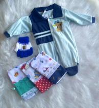 kit bebê azul - 0 a 3 meses