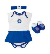 Kit Bebê Bahia 3 Peças Menina Torcida Baby