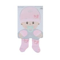 Kit Bebê Centopé Maternidade 3 Peças Borboleta Rosa Claro Kit Bebê Centopé Maternidade 3 Peças Borboleta Rosa Claro