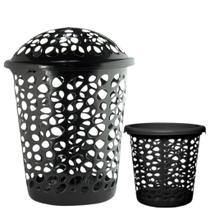 Kit Bebê Cesto Roupa Telado Infantil 30 Litros e Lixeira Infantil 10 Litros Telada Organizador Para Crianças Kit Bebê Cesto Roupa Telado Infantil 30 Litros e Lixeira Infantil 10 Litros Telada Organizador Para Crianças