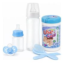 Kit Bebê Completo Recém Nascido Mamadeiras Chupetas Escova