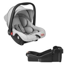 Kit Bebê Conforto Cinza Mesclado Claro (13Kg) E Base - Litet