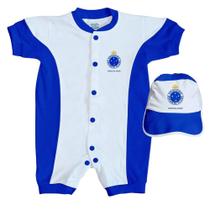Kit Bebê Cruzeiro 2 Peças Manga Curta Torcida Baby Oficial