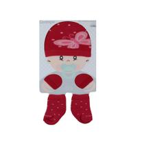 Kit Bebê Feminino Centopé Maternidade 3 peças Vermelho 00074 Kit Bebê Feminino Centopé Maternidade 3 peças Vermelho 00074