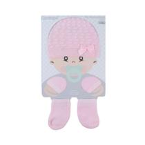 Kit Bebê Feminino Centopé Maternidade Laço 3 peças Rosa - 00088 Kit Bebê Feminino Centopé Maternidade Laço 3 peças Rosa - 00088