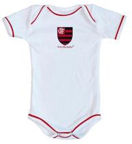Kit Bebê Flamengo Body e Pantufa Branco Torcida Baby