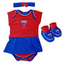 Kit Bebê Fortaleza 3 Peças Menina Torcida Baby Oficial Kit Bebê Fortaleza 3 Peças Menina Torcida Baby Oficial