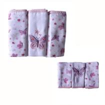 Kit Bebê Fralda de Pano com Bainha + Paninho de Boca