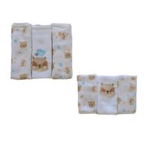 Kit Bebê Fralda de Pano com Bainha + Paninho de Boca