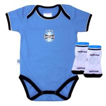 Kit Bebê Grêmio Com Body e Meia Oficial