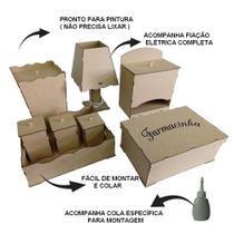 Kit Bebe Higiene 8 Peças Liso Desmontado Madeira Enfeites Kit Bebe Higiene 8 Peças Liso Desmontado Madeira Enfeites