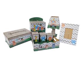 Kit Bebe Higiene Decoração Maternidade Quarto Dinossauro