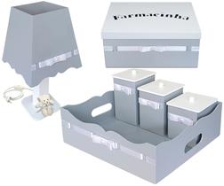 Kit Bebê Higiene Mdf 6 Peças Montado Com Nome Quarto Kit Bebê Higiene Mdf 6 Peças Montado Com Nome Quarto