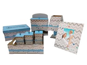 Kit Bebe Higiene Quarto Decoração Maternidade Urso Príncipe