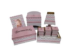 Kit Bebe Higiene Rose Decoração Infantil Rose Maternidade Kit Bebe Higiene Rose Decoração Infantil Rose Maternidade