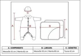 Kit Bebê Internacional Macacão Manta e Gorro Plush - Oficial