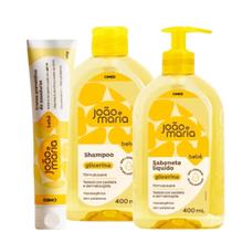 Kit Bebê João e Maria Sabonete Shampoo Creme Para Assaduras