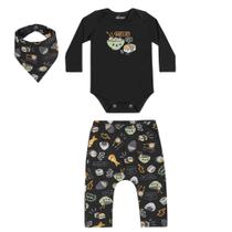 Kit Bebê Menino Body Calça Saruel Bandana Black Elian