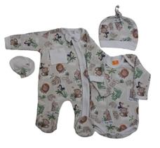 Kit Bebê Menino Recem Nascido 4 Peça Kit Bebê Menino Recem Nascido 4 Peça