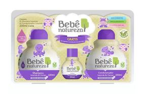 Kit bebe natureza 230ml lavanda shampoo + condicionador + colônia