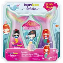 Kit Bebê Natureza Funy Pop Menina Sereia Shampoo 300ml Condicionador 280ml