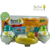 Kit Bebe Natureza Patinho Shampoo Suave 120ml Condicionador Suave 100ml Sabonete e Patinho de Borracha Linha Sem Lágrimas Vegano Hipoalérgico