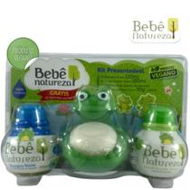 Kit Bebe Natureza Sapinho Shampoo Suave 120ml Condicionador Suave 100ml Sabonete e Sapinho de Borracha Linha Sem Lágrimas Vegano Hipoalérgico