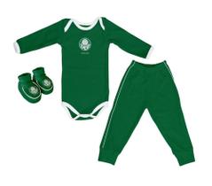 Kit Bebê Palmeiras 3 Peças Longo - Torcida Baby Kit Bebê Palmeiras 3 Peças Longo - Torcida Baby