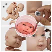 Kit Bebe Reborn 43 cm Molde Menino Olhos Direto da Fabrica