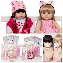 Kit Bebe Reborn Gêmeas Girafinha Coelhinha Pode Dar Banho Kit Bebe Reborn Gêmeas Girafinha Coelhinha Pode Dar Banho