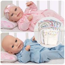 Kit Bebe Reborn Gêmeos Lara Luca Carequinha Itens Pagão