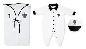 Kit Bebê Saída Maternidade Atlético MG Branco - Torcida Baby Kit Bebê Saída Maternidade Atlético MG Branco - Torcida Baby