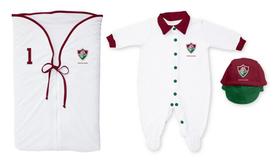 Kit Bebê Saída Maternidade Fluminense Branco - Torcida Baby Kit Bebê Saída Maternidade Fluminense Branco - Torcida Baby