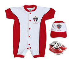 Kit Bebê São Paulo 3 Peças Manga Curta - Torcida Baby Kit Bebê São Paulo 3 Peças Manga Curta - Torcida Baby