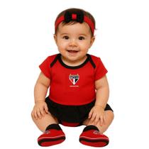 Kit Bebê São Paulo 3 Peças Menina Torcida Baby