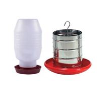 Kit Bebedouro 5L + Comedouro Aves Frango Galinhas Frangos 5kg
