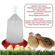 Kit Bebedouro + Comedouro Auto Aves Galinha Codorna