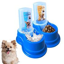 Kit Bebedouro Comedouro Cães Gatos Resistente Prático 1,5L