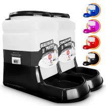 Kit Bebedouro e Comedouro Automático Cães e Gatos 3Lt Duplo - Alvorada